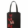 Bags And Totes * | Disney Tote Bag Minnie Mouse Sequined Bow Black