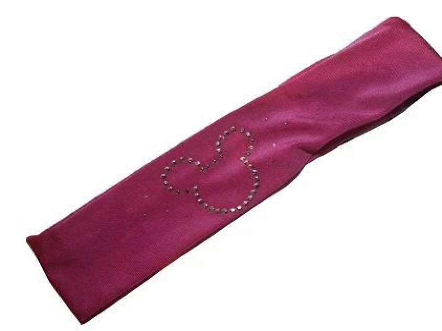 Accessories * | Disney Stretchy Headband Mickey Mouse Gem Icon Pink