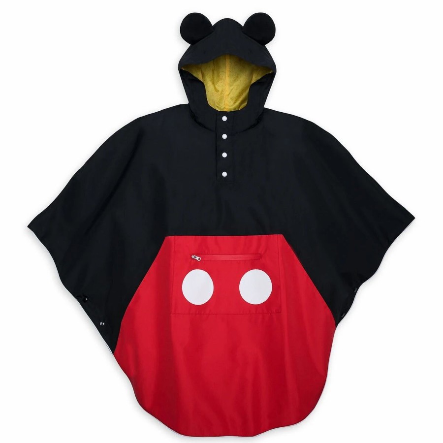 Accessories * | Disney Poncho For Adults Mickey Mouse Disney Parks