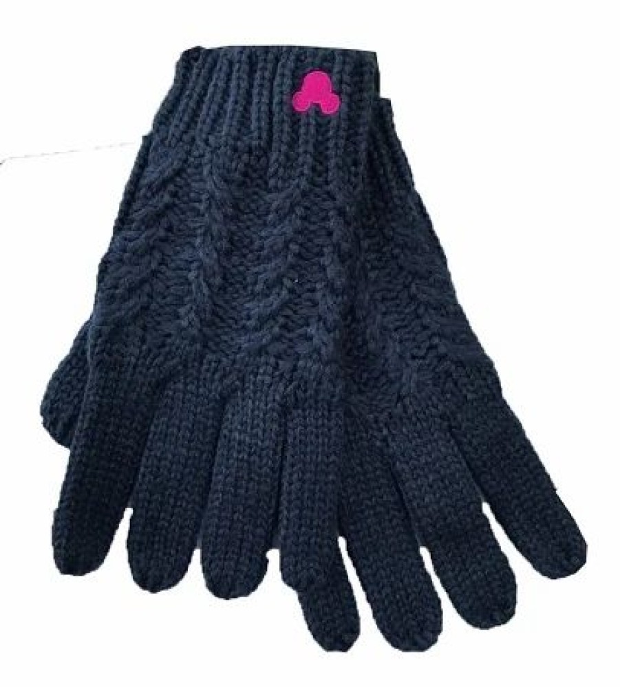 Accessories * | Disney Knit Gloves Mickey Mouse Pink Icon Blue