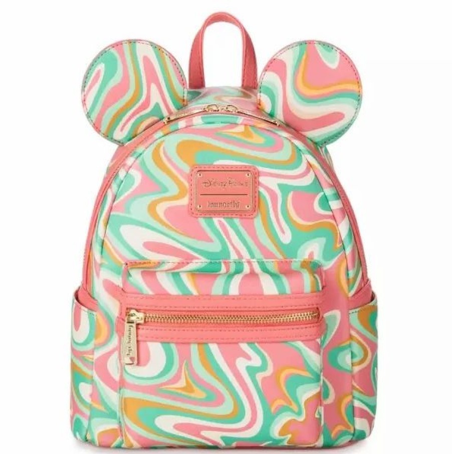 Bags And Totes * | Disney Loungefly Backpack Mickey Mouse Swirl