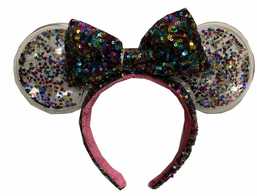 Hats * | Disney Ears Headband Minnie Mouse Rainbow Confetti