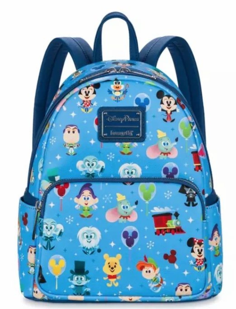 Bags And Totes * | Disney Loungefly Backpack Disney Parks Chibi Light Blue