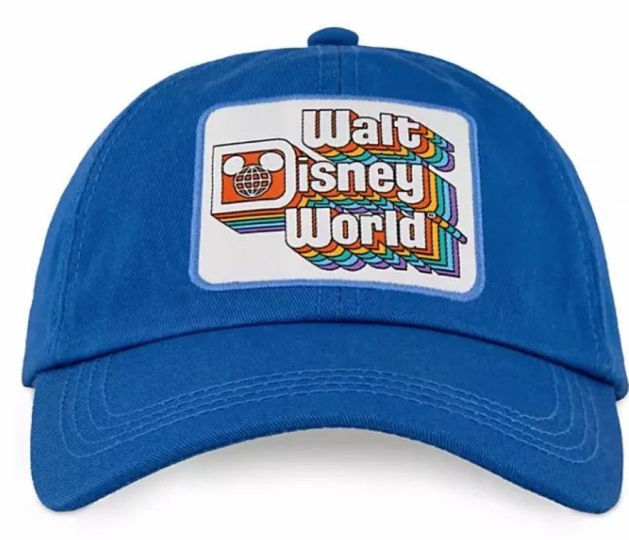 Hats * | Disney Hat Baseball Cap Walt Disney World Logo Blue