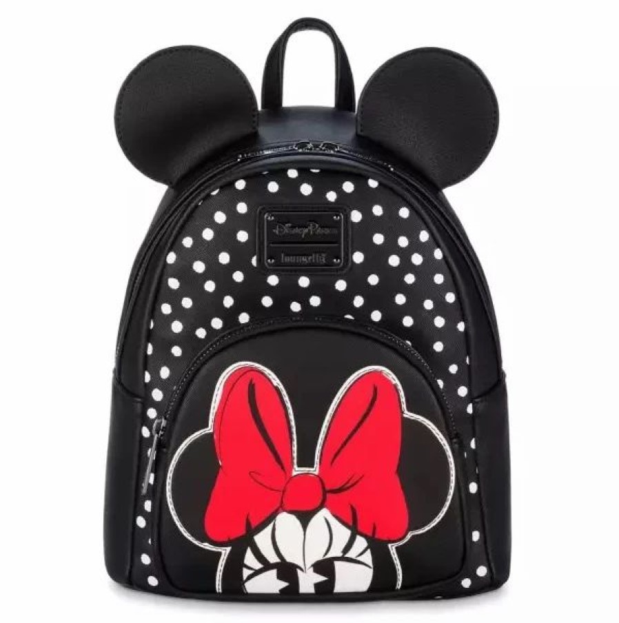 Bags And Totes * | Disney Loungefly Backpack Minnie Mouse Polka Dot