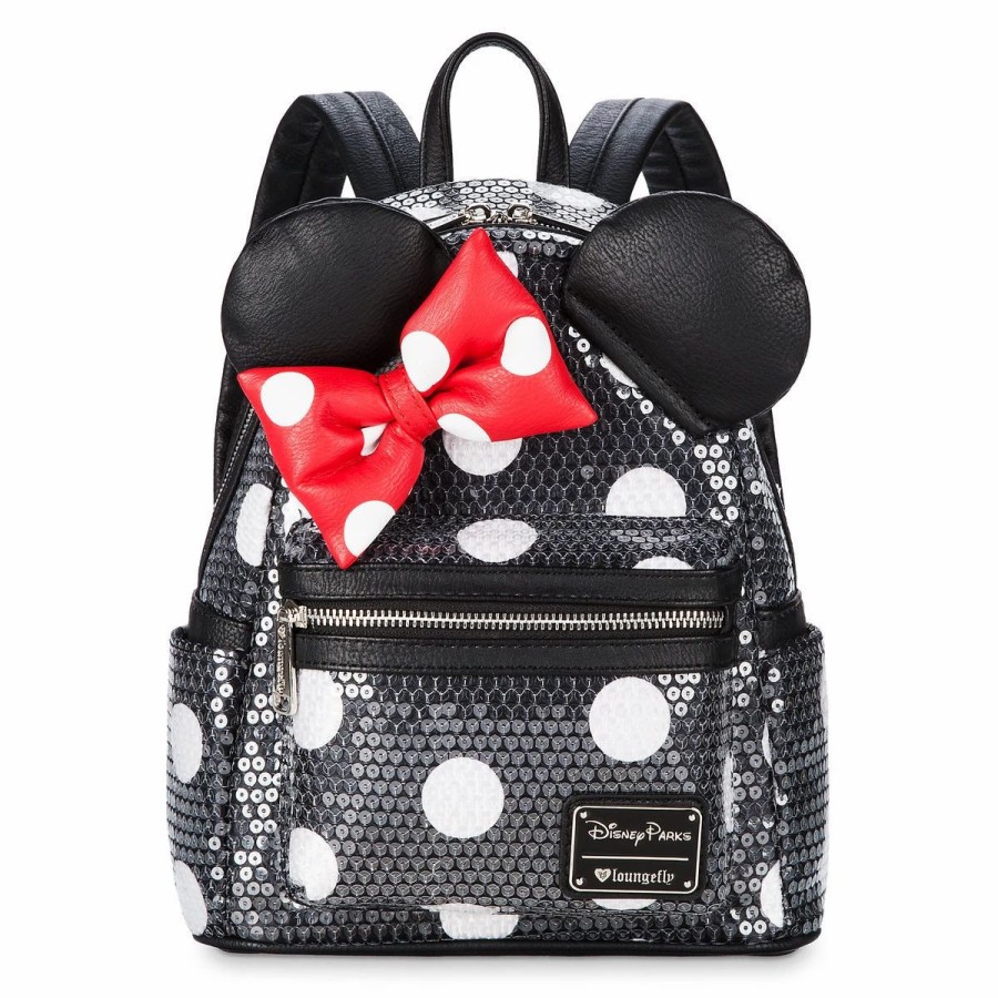 Bags And Totes * | Disney Loungefly Backpack Minnie Mouse Sequined Mini