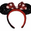 Hats * | Disney Ears Headband Minnie Mouse Sequin Polka Dot Bow