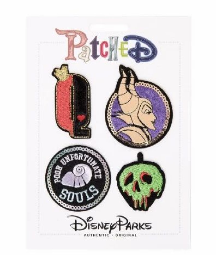 Accessories * | Disney Iron On Patch Set Patched Disney Villains Set Of 4