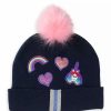 Hats * | Disney Knit Hat Rainbow Unicorn Inside Out