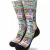 Socks * | Disney Socks For Men Magic Kingdom Map Disney Parks