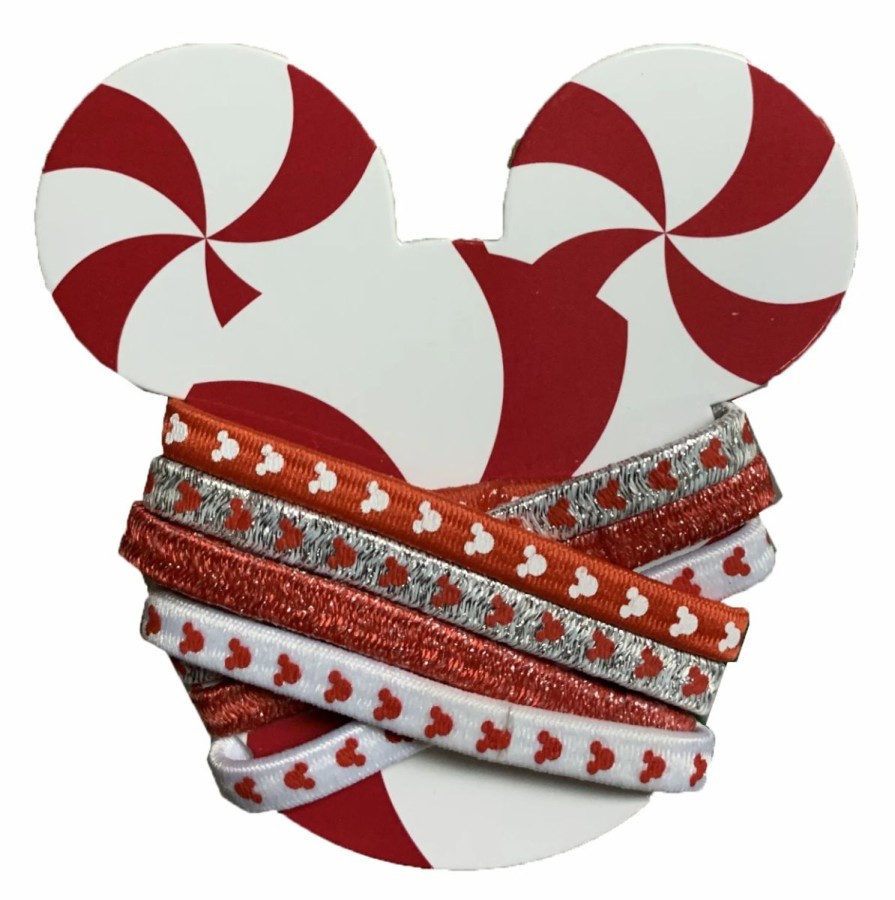 Accessories * | Disney Hair Ties Holiday Mickey Mouse Peppermint