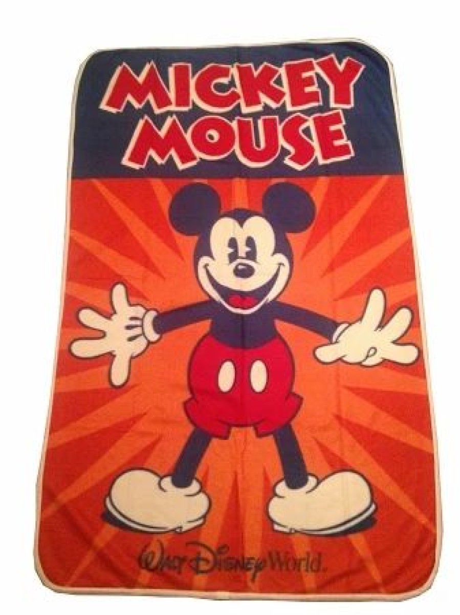 Bags And Totes * | Disney Throw Blanket & Cinch Sack Bag Pie-Eyed Mickey Mouse