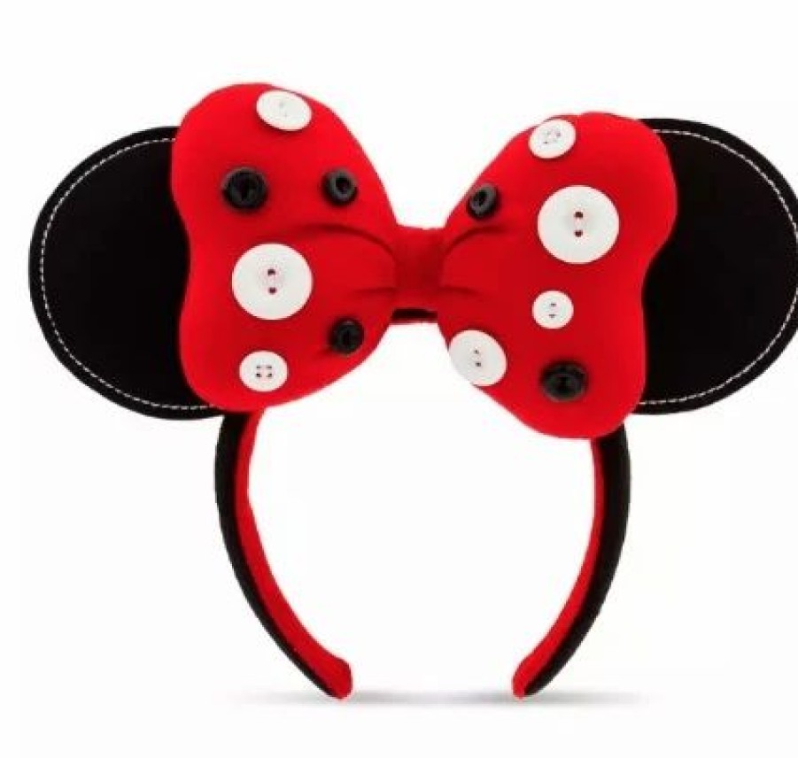 Hats * | Disney Ears Headband Minnie Mouse Button Bow