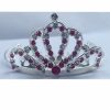 Accessories * | Disney Haircomb Princess Tiara Barrette Pink