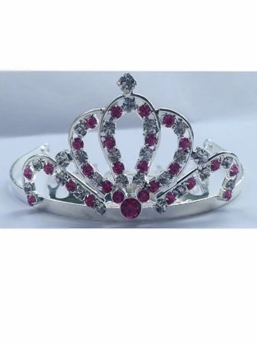 Accessories * | Disney Haircomb Princess Tiara Barrette Pink