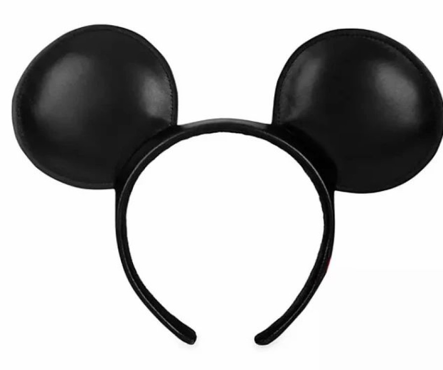 Hats * | Disney Ears Headband Mickey Mouse Simulated Leather