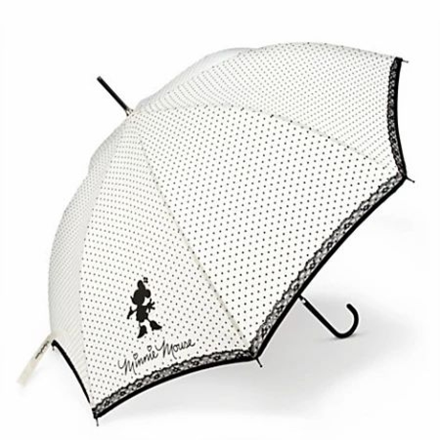 Accessories * | Disney Umbrella Minnie Mouse Umbrella Silhouette White