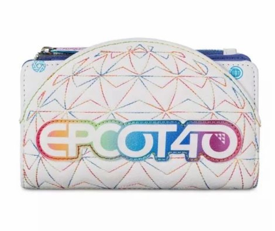 Bags And Totes * | Disney Loungefly Wallet Epcot 40Th Anniversary