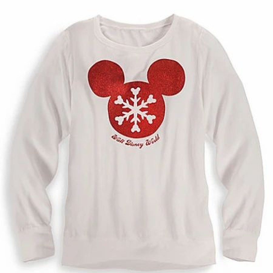 Adult * | Disney Shirt For Women Christmas Mickey Mouse Snow Flake Icon