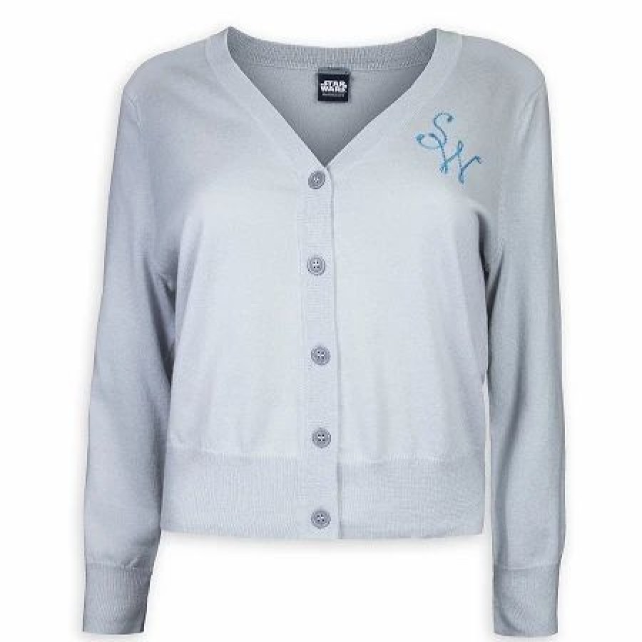 Adult * | Disney Cardigan For Women Star Wars Embroidered Gray