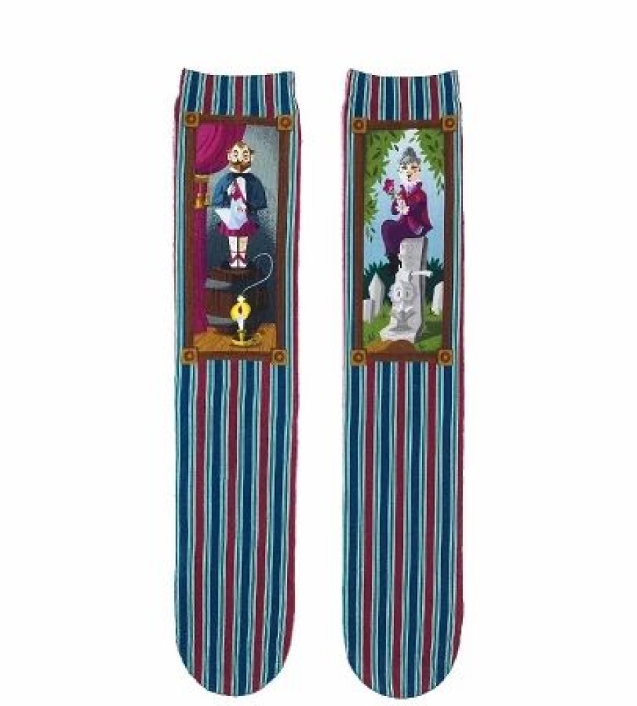 Socks * | Disney Adult Socks The Haunted Mansion Striped