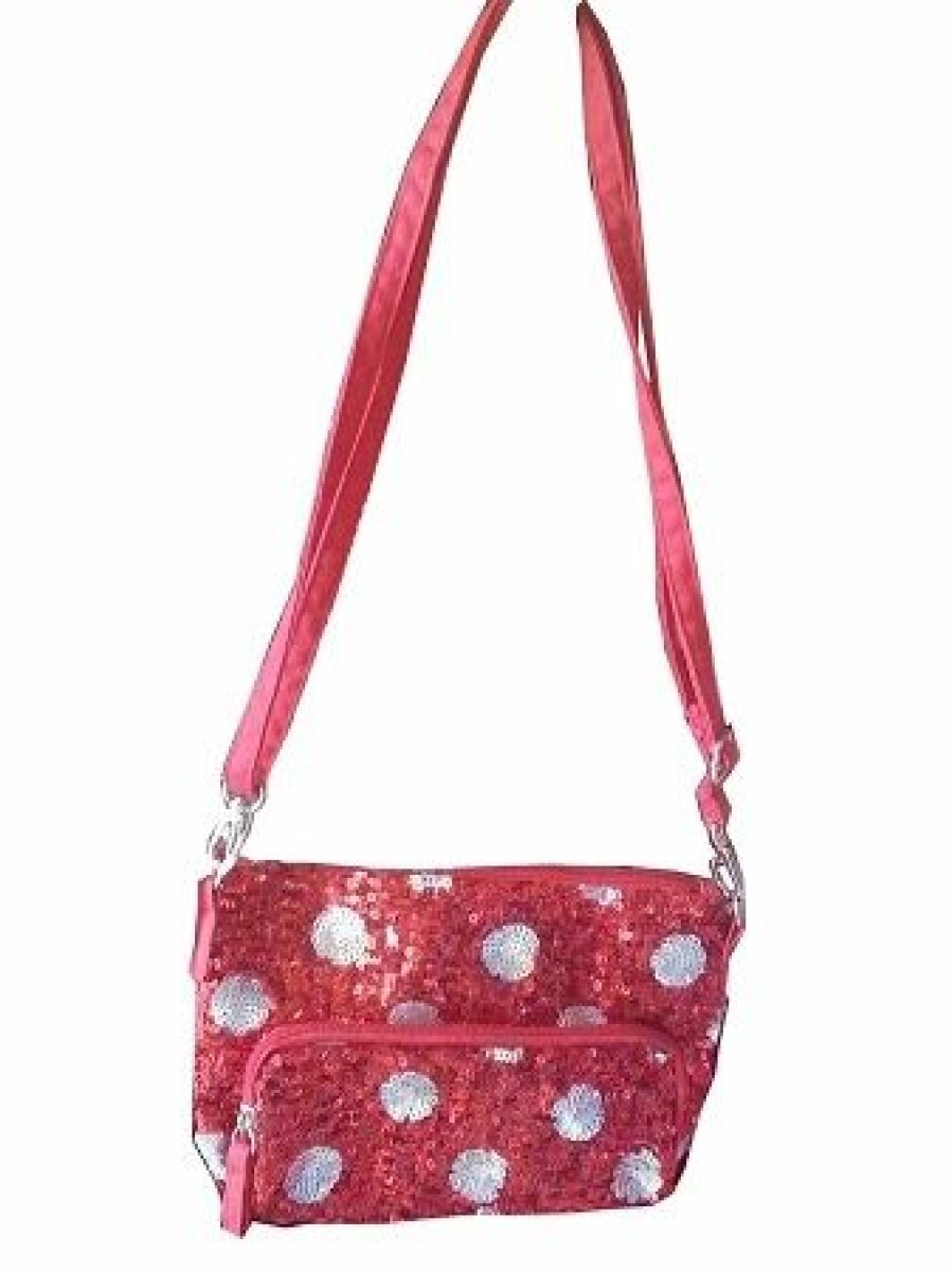 Bags And Totes * | Disney Purse Bag Minnie Mouse Polka Dots Sequined Red