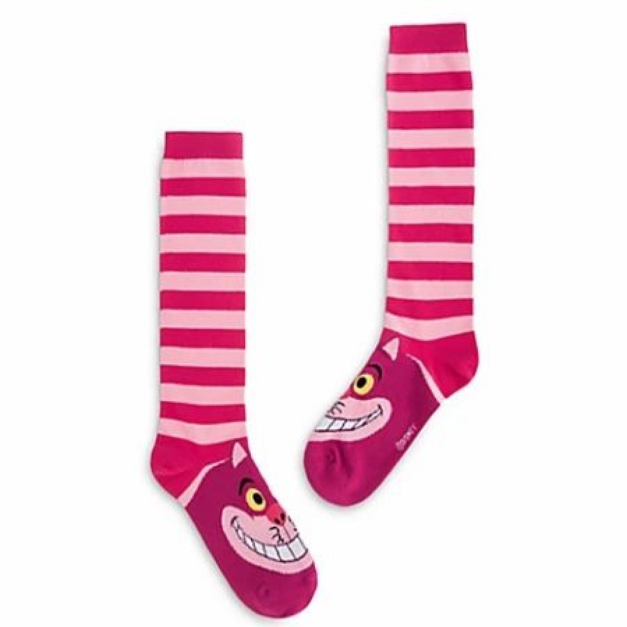 Socks * | Disney Knee Socks For Women Cheshire Cat