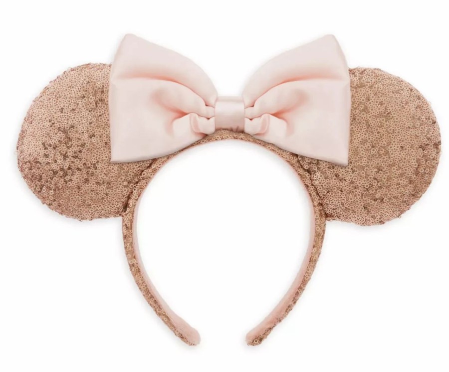 Hats * | Disney Ears Headband Minnie Mouse Rose Gold & Pink