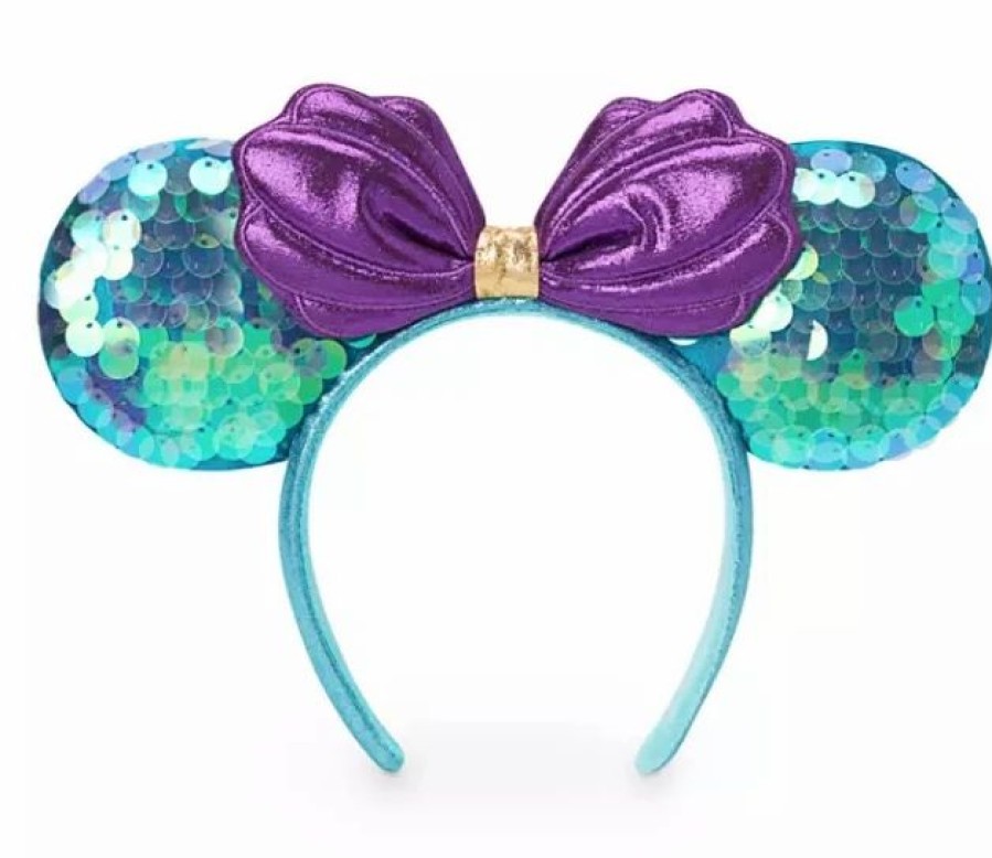 Hats * | Disney Ears Headband Minnie Mouse Ariel Sequin