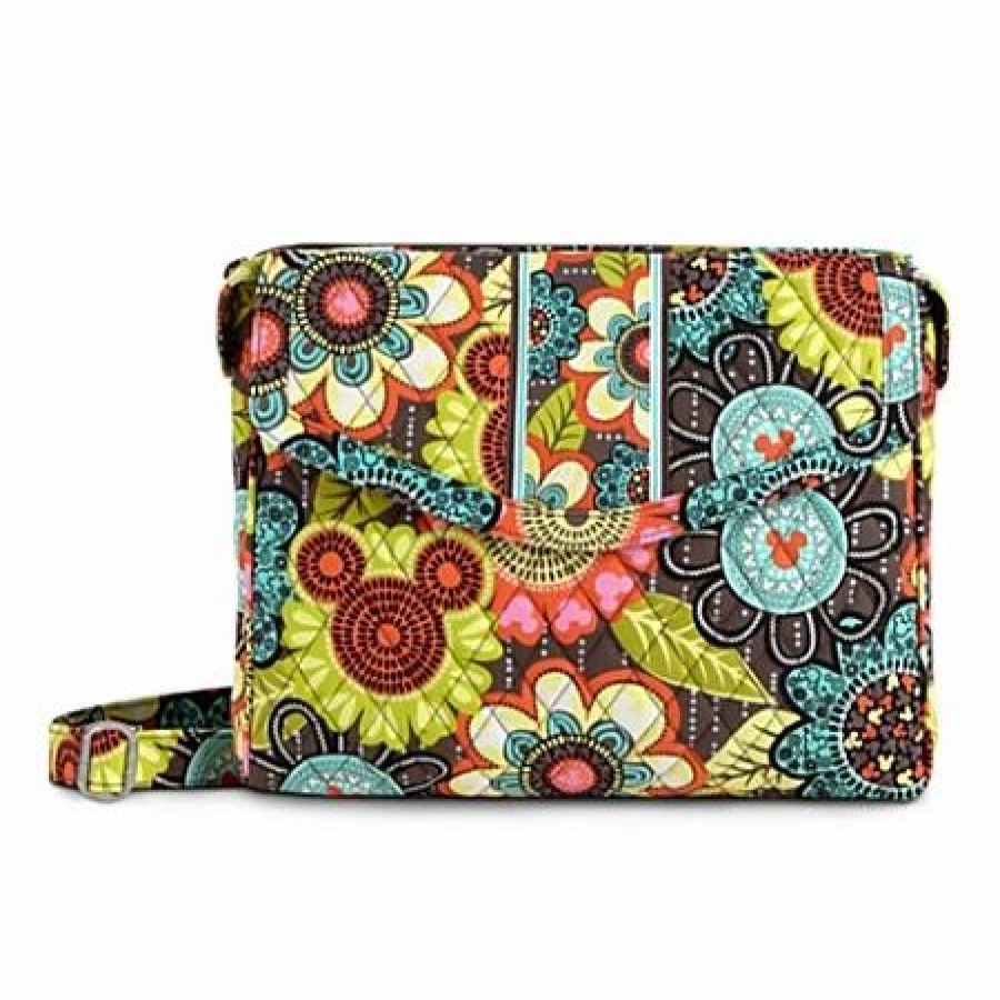 Bags And Totes * | Disney Vera Bradley Bag Mickey'S Perfect Petals Tablet Hipster