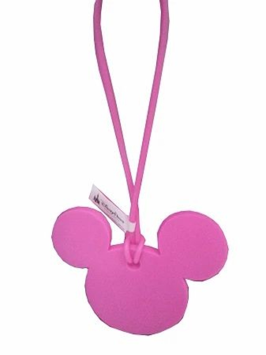 Bags And Totes * | Disney Luggage Bag Tag Mickey Mouse Icon Pink