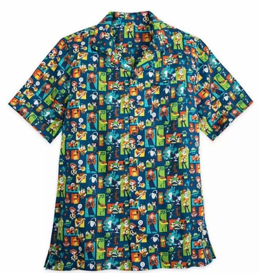 Adult * | Disney Button Up Shirt For Men Pixar World Of Pixar