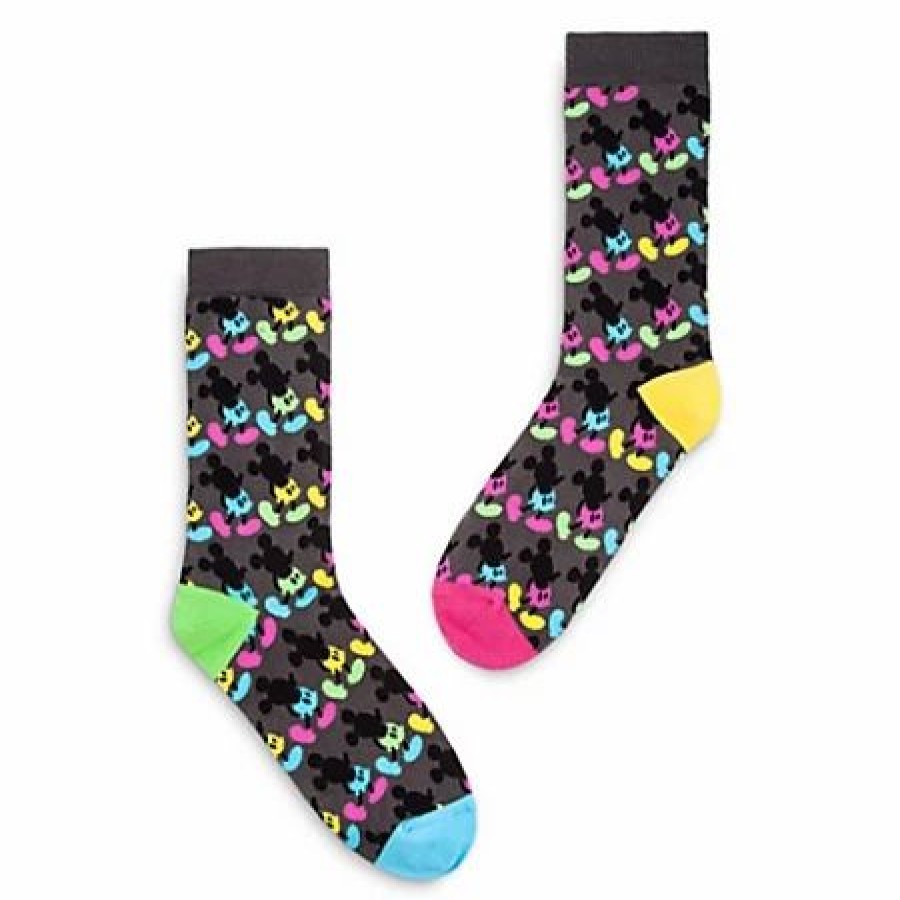 Socks * | Disney Stretch Socks For Adults Mickey Mouse Summer Brights