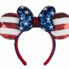 Hats * | Disney Ears Headband Minnie Mouse Americana Sequined