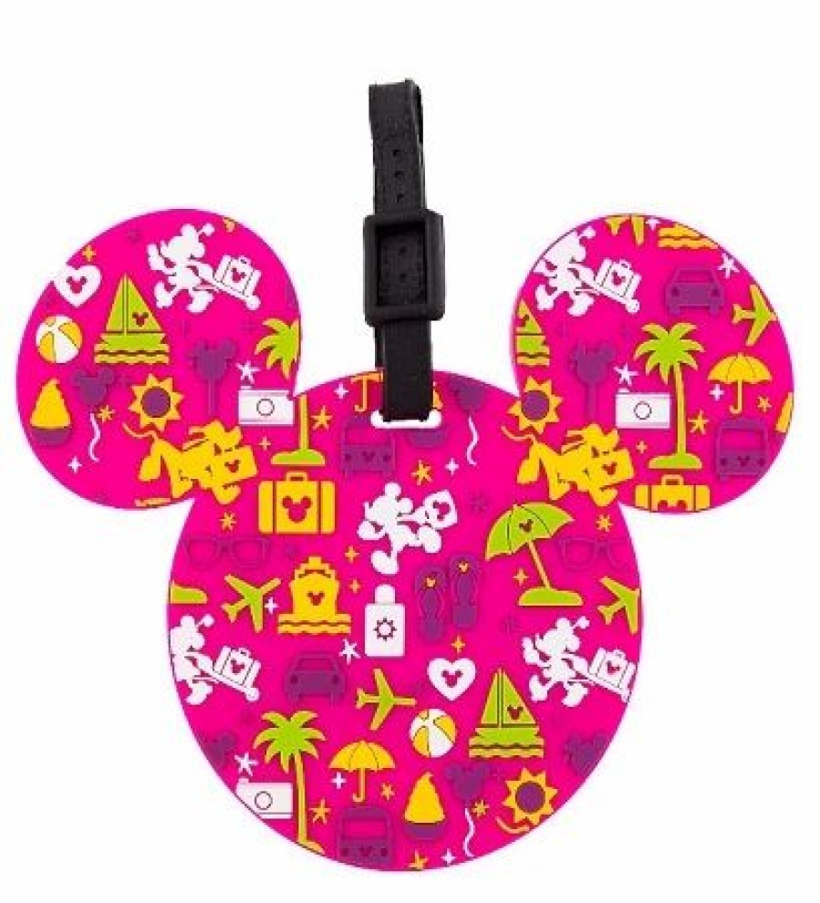 Bags And Totes * | Disney Luggage Bag Tag Tag Character Icons Pink