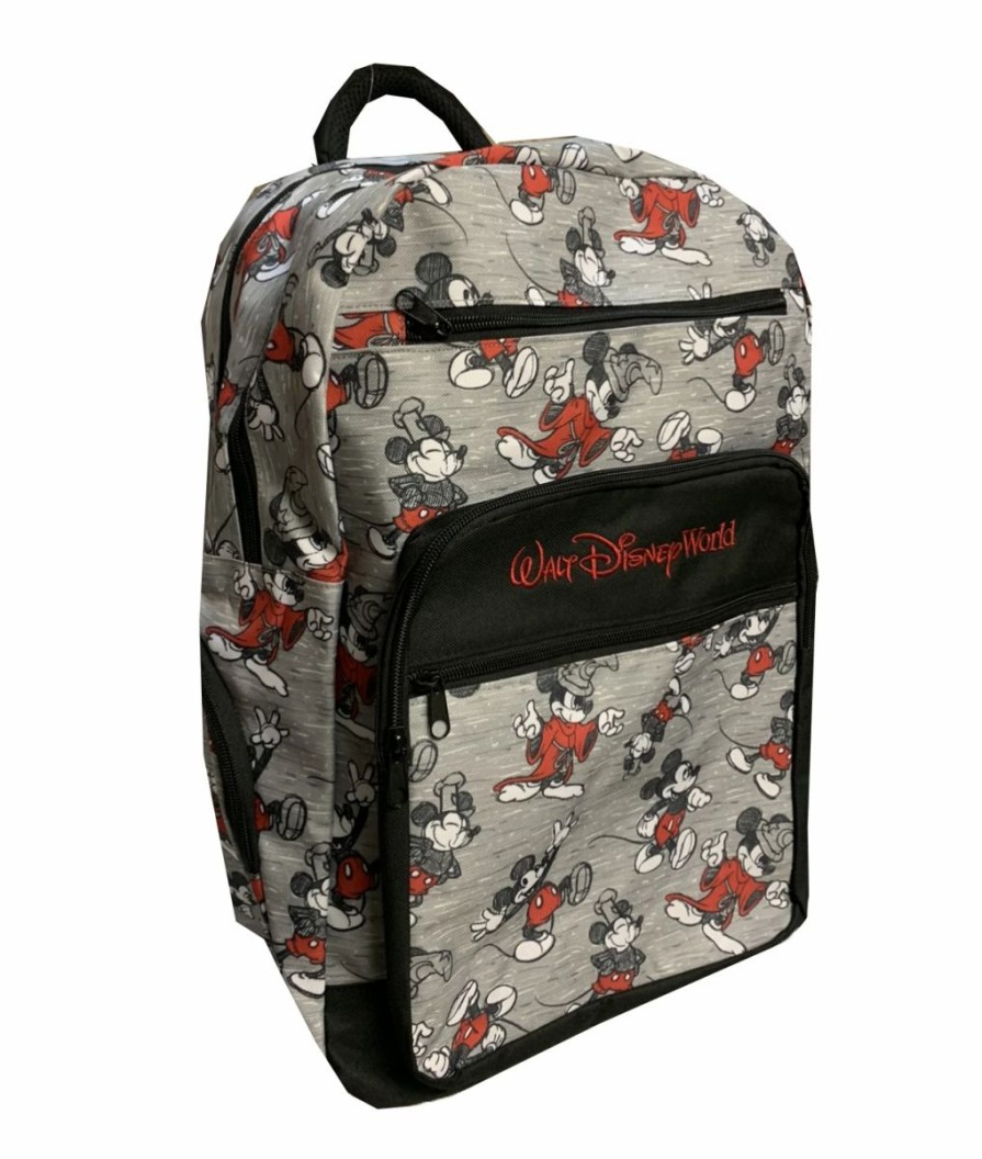 Bags And Totes * | Disney Backpack Bag Mickey Mouse Sketches Gray & Black