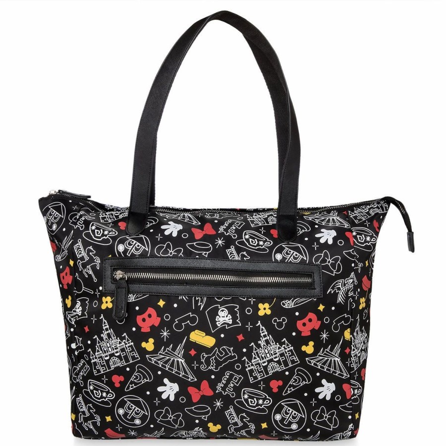 Bags And Totes * | Disney Tote Bag Mickey And Minnie Mouse Parks Black