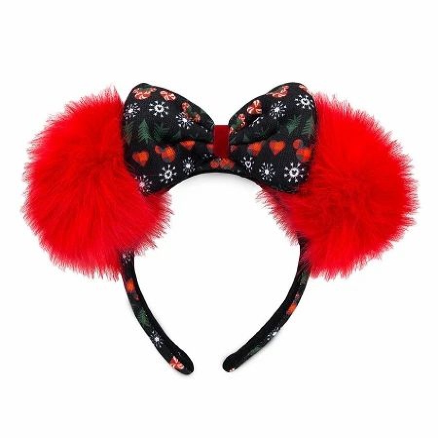 Hats * | Disney Ears Headband Hat Holiday Minnie Mouse Pom Pom Ears