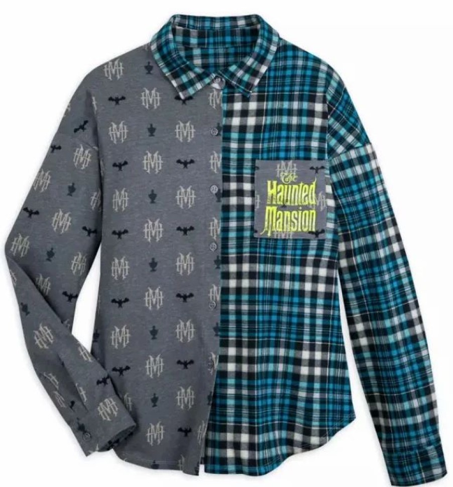 Adult * | Disney Button Up Shirt For Adults -The Haunted Mansion