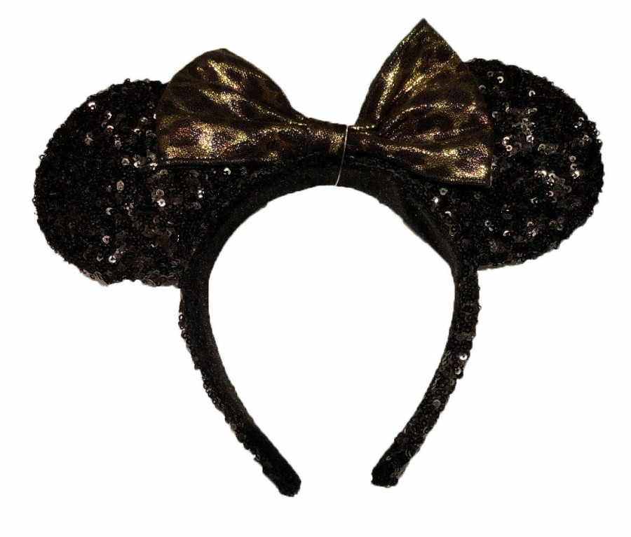 Hats * | Disney Ears Headband Minnie Mouse Leopard Bow