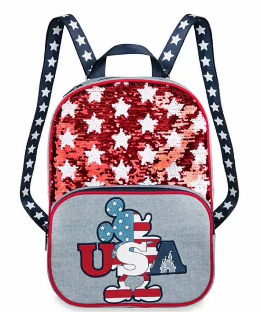 Bags And Totes * | Disney Backpack Bag Mickey Americana Reversible Sequin